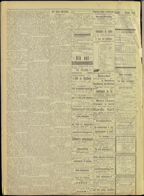 Bekijk detail van "Dedemsvaartsche Courant 18/4/1917 pagina 2 van 4<br xmlns:atlantis="urn:atlantis" />"