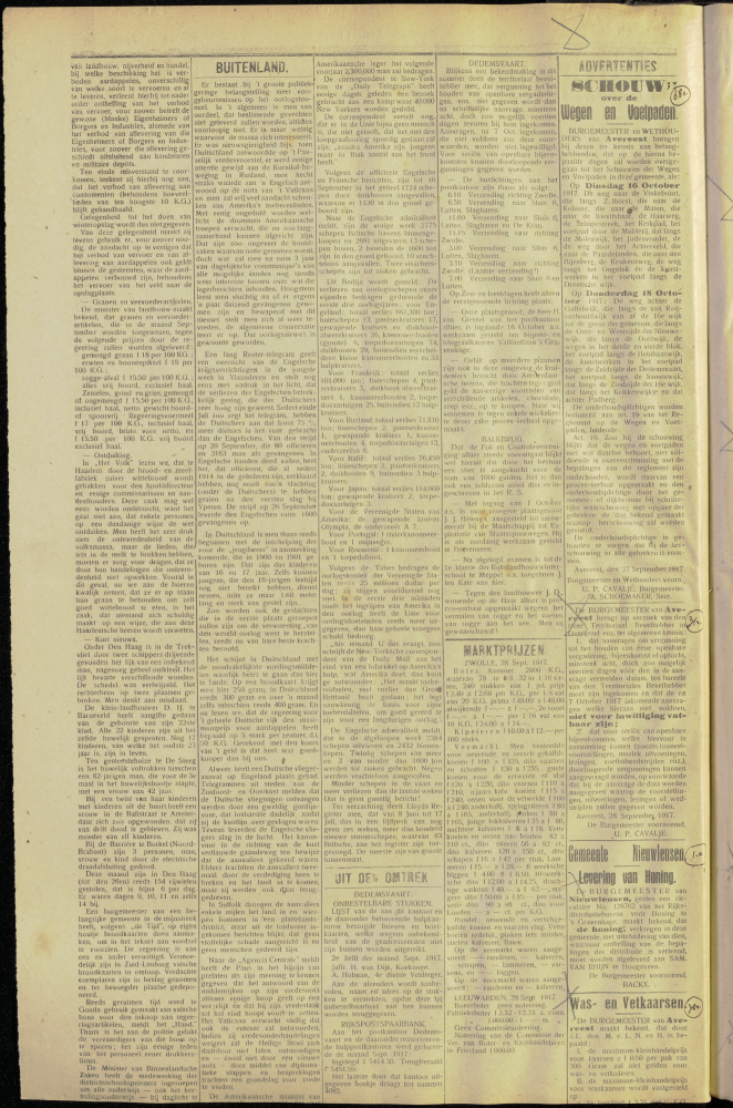 Bekijk detail van "Dedemsvaartsche Courant 3/10/1917 pagina 2 van 4<br xmlns:atlantis="urn:atlantis" />"