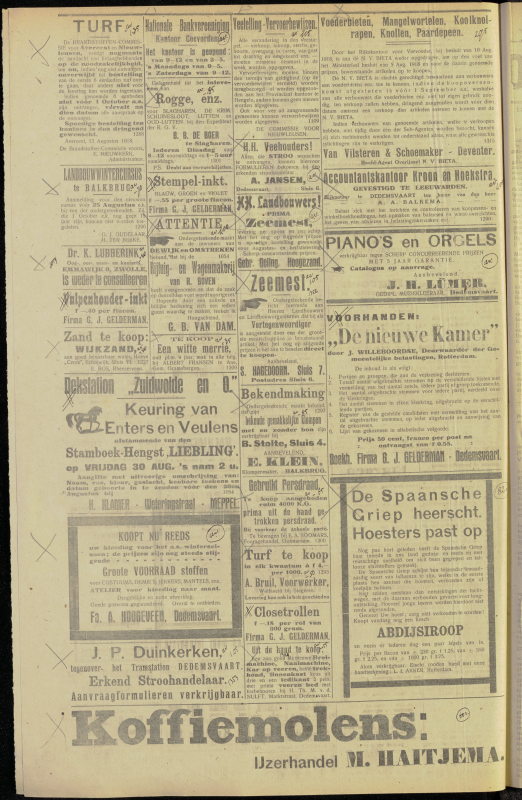 Bekijk detail van "Dedemsvaartsche Courant 21/8/1918 pagina 2 van 2<br xmlns:atlantis="urn:atlantis" />"