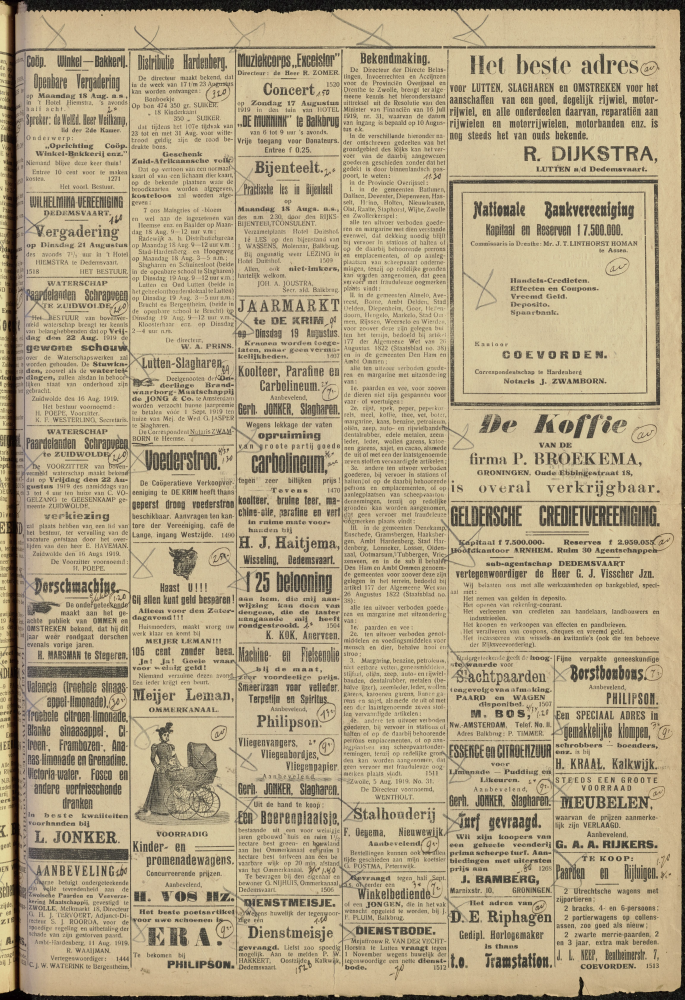 Bekijk detail van "Dedemsvaartsche Courant 16/8/1919 pagina 3 van 4<br xmlns:atlantis="urn:atlantis" />"