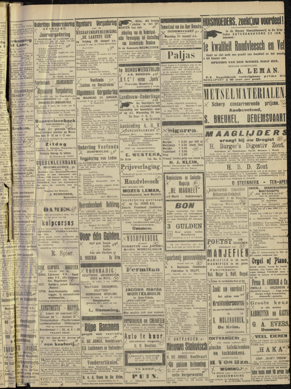 Bekijk detail van "Dedemsvaartsche Courant 22/1/1921 pagina 3 van 4<br xmlns:atlantis="urn:atlantis" />"