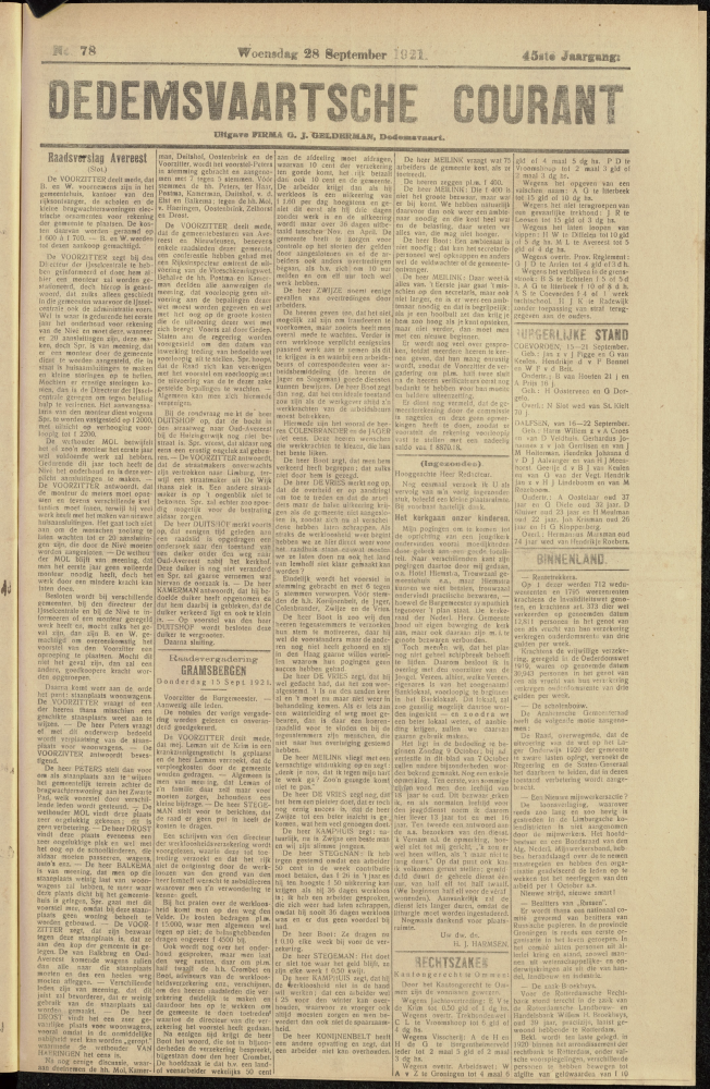 Bekijk detail van "Dedemsvaartsche Courant 28/9/1921 pagina <span class="highlight">1</span> van 4<br xmlns:atlantis="urn:atlantis" />"