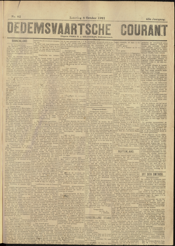 Bekijk detail van "Dedemsvaartsche Courant 8/10/1921 pagina <span class="highlight">1</span> van 4<br xmlns:atlantis="urn:atlantis" />"