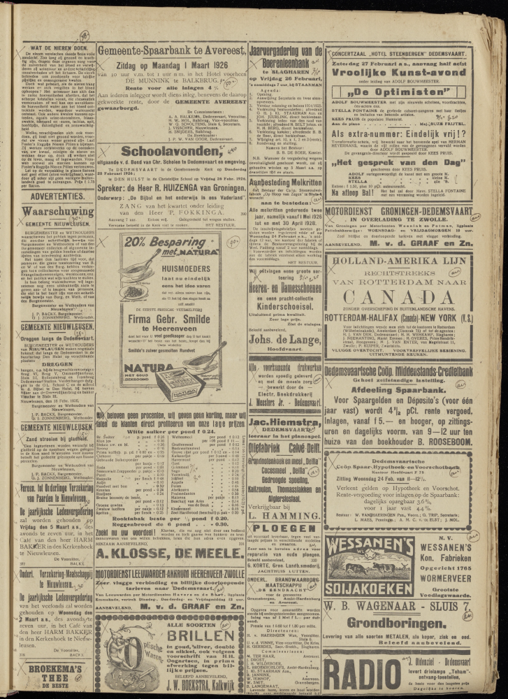 Bekijk detail van "Dedemsvaartsche Courant 20/2/1926 pagina 7 van 8<br xmlns:atlantis="urn:atlantis" />"