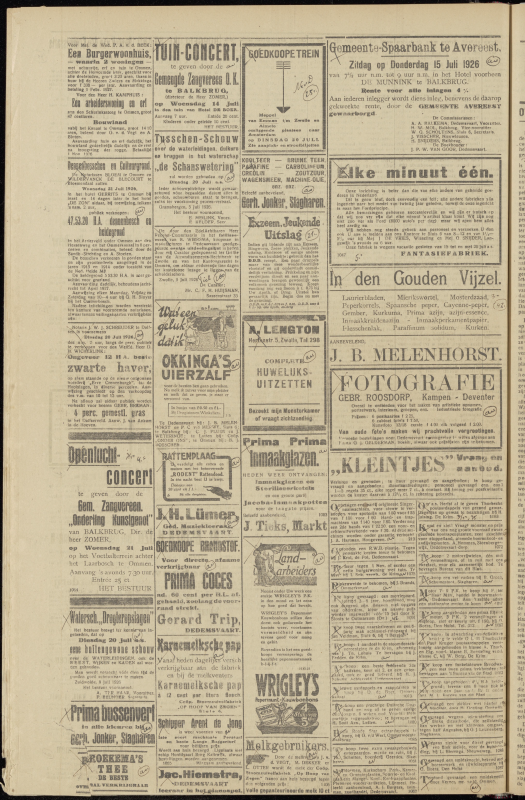 Bekijk detail van "Dedemsvaartsche Courant 14/7/1926 pagina 4 van 4<br xmlns:atlantis="urn:atlantis" />"