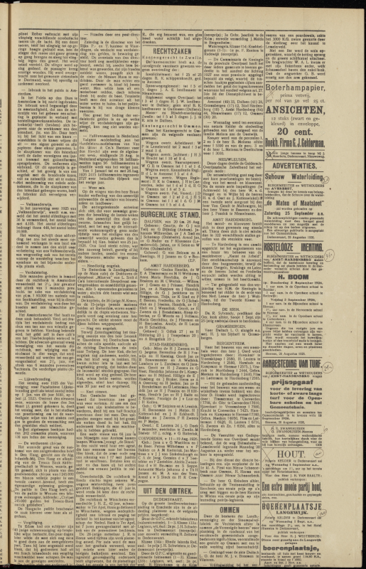 Bekijk detail van "Dedemsvaartsche Courant 1/9/1926 pagina 3 van 4<br xmlns:atlantis="urn:atlantis" />"