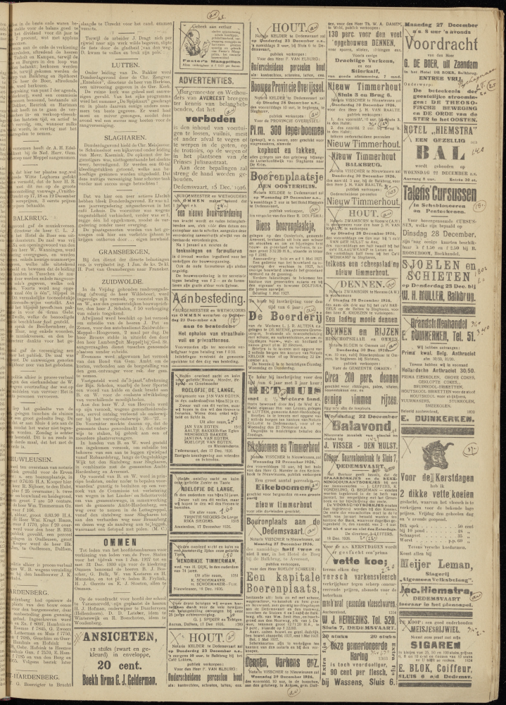 Bekijk detail van "Dedemsvaartsche Courant 22/12/1926 pagina 3 van 4<br xmlns:atlantis="urn:atlantis" />"