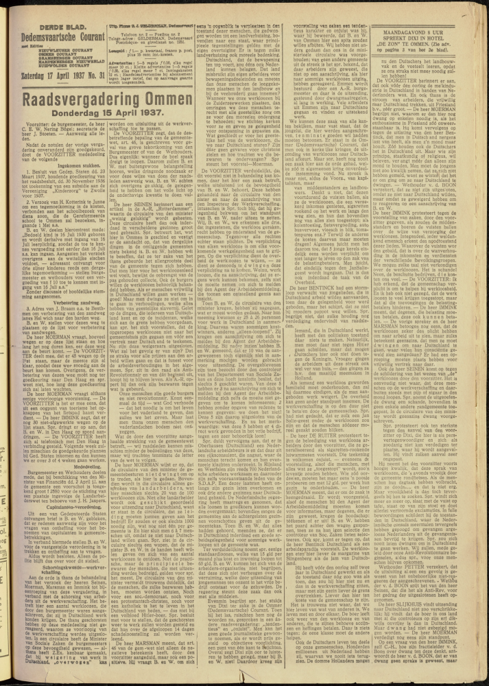 Bekijk detail van "Dedemsvaartsche Courant 17/4/1937 pagina 9 van 12<br xmlns:atlantis="urn:atlantis" />"