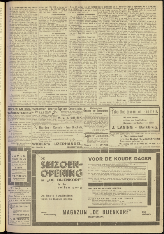 Bekijk detail van "Dedemsvaartsche Courant 16/10/1937 pagina 3 van 12<br xmlns:atlantis="urn:atlantis" />"