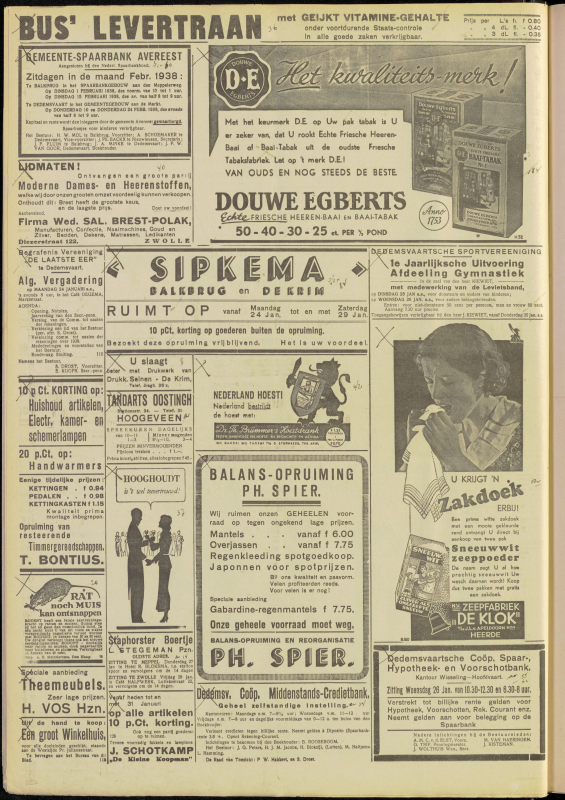 Bekijk detail van "Dedemsvaartsche Courant 19/1/1938 pagina 20 van <span class="highlight">22</span><br xmlns:atlantis="urn:atlantis" />"