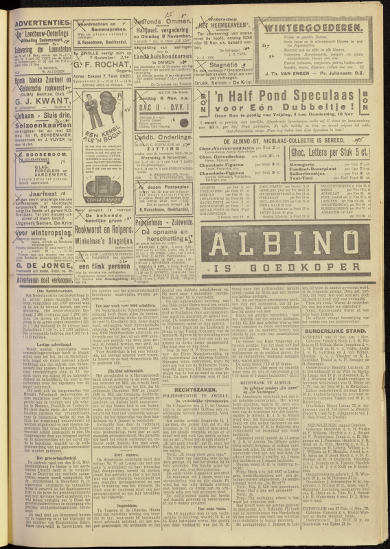 Bekijk detail van "Dedemsvaartsche Courant 5/11/1938 pagina 7 van 12<br xmlns:atlantis="urn:atlantis" />"