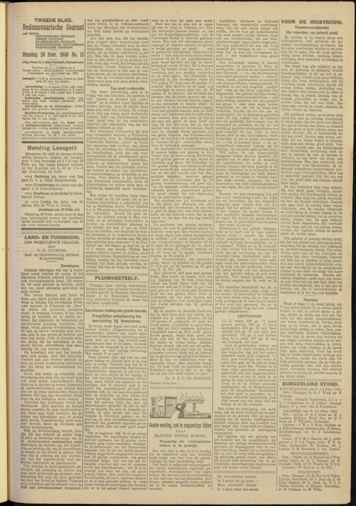 Bekijk detail van "Dedemsvaartsche Courant 20/2/1940 pagina 5 van 6<br xmlns:atlantis="urn:atlantis" />"