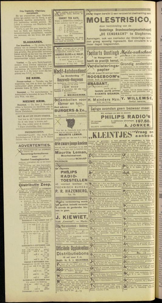 Bekijk detail van "Dedemsvaartsche Courant 3/9/1940 pagina 8 van 8<br xmlns:atlantis="urn:atlantis" />"