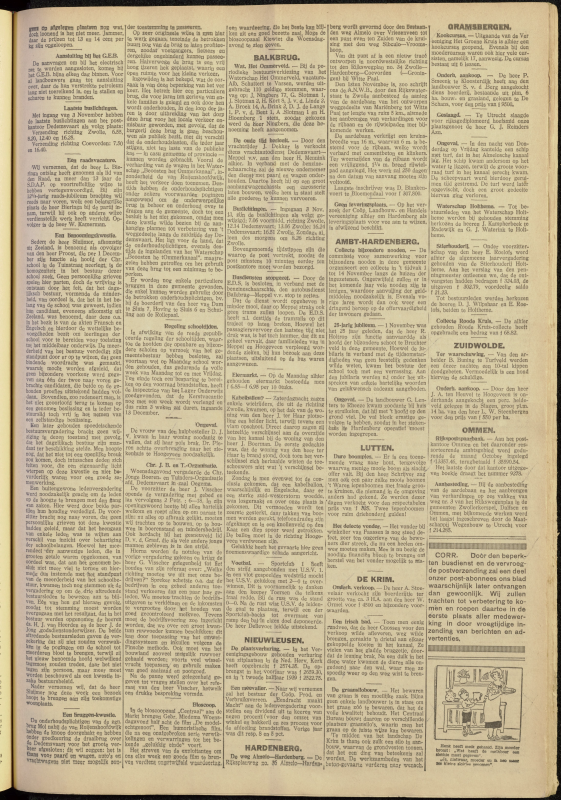Bekijk detail van "Dedemsvaartsche Courant 5/11/1940 pagina 3 van 6<br xmlns:atlantis="urn:atlantis" />"