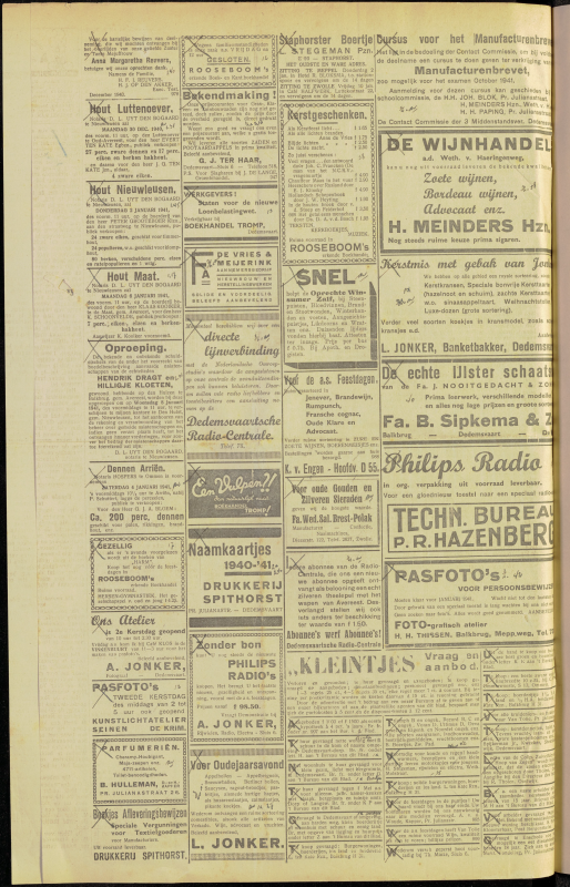 Bekijk detail van "Dedemsvaartsche Courant 24/12/1940 pagina 8 van 8<br xmlns:atlantis="urn:atlantis" />"