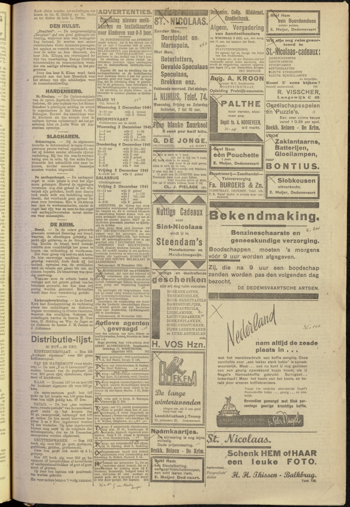 Bekijk detail van "Dedemsvaartsche Courant 2/12/1941 pagina 3 van 4<br xmlns:atlantis="urn:atlantis" />"