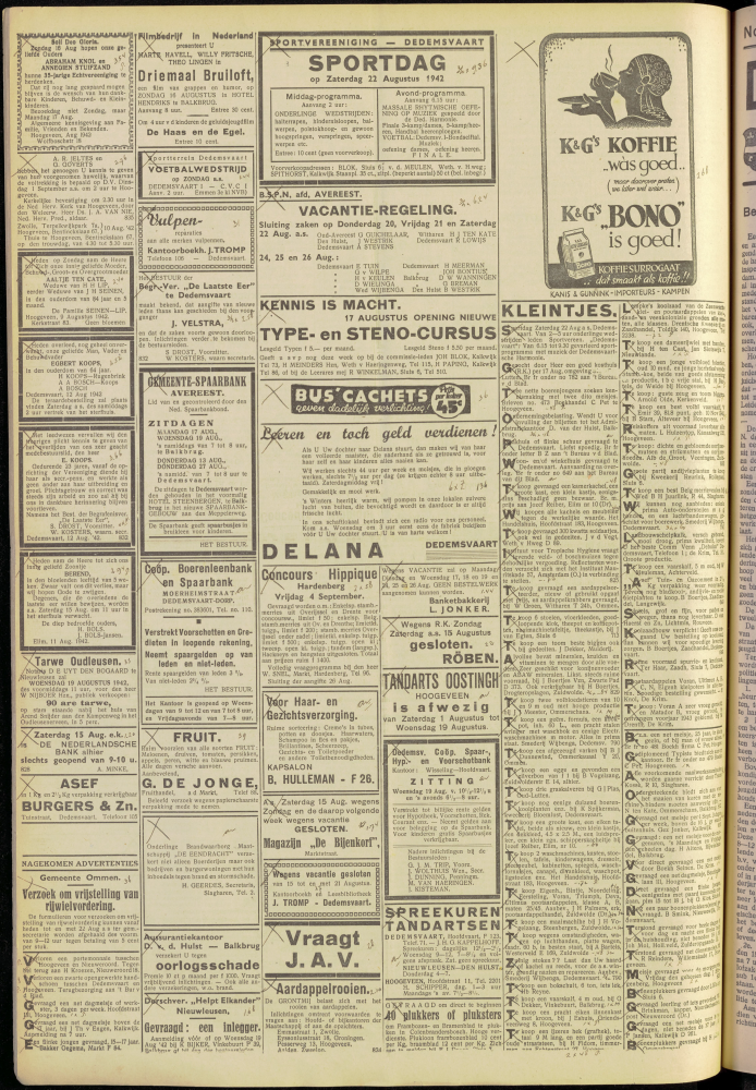 Bekijk detail van "Dedemsvaartsche Courant 14/8/1942 pagina 4 van 4<br xmlns:atlantis="urn:atlantis" />"