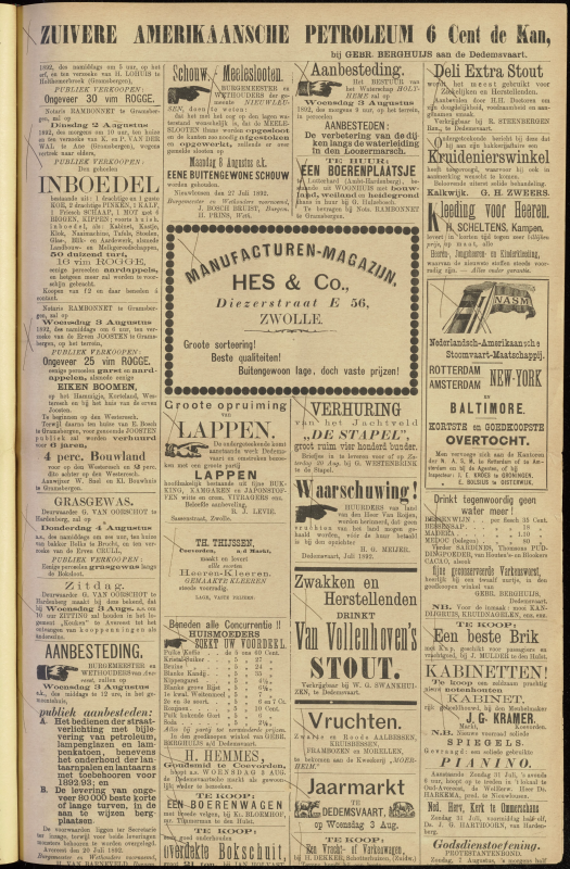 Bekijk detail van "Dedemsvaartsche Courant 30/7/1892 pagina 3 van 4<br xmlns:atlantis="urn:atlantis" />"