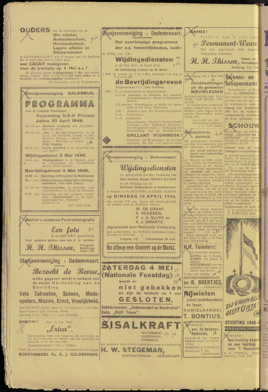 Bekijk detail van "Dedemsvaartsche Courant 30/4/1946 pagina 4 van 8<br xmlns:atlantis="urn:atlantis" />"