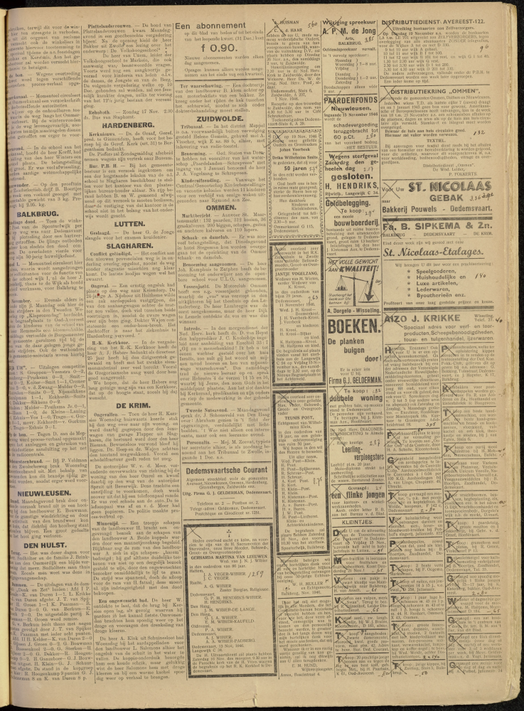 Bekijk detail van "Dedemsvaartsche Courant 15/11/1946 pagina 3 van 4<br xmlns:atlantis="urn:atlantis" />"