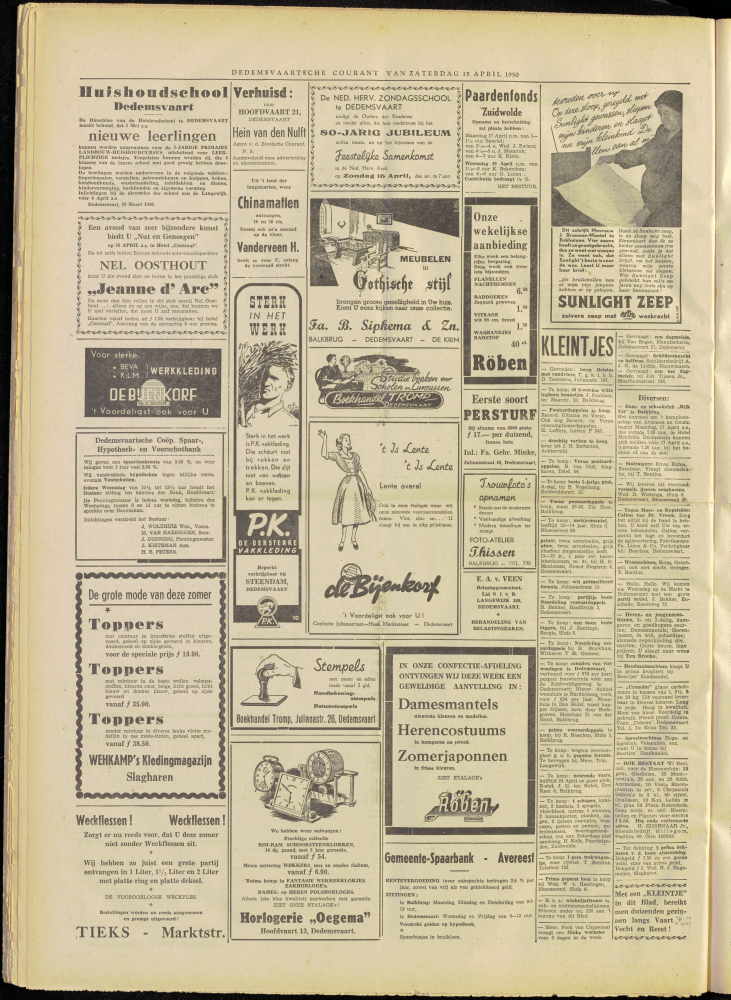 Bekijk detail van "Dedemsvaartsche Courant 15/4/1950 pagina 6 van 6<br xmlns:atlantis="urn:atlantis" />"