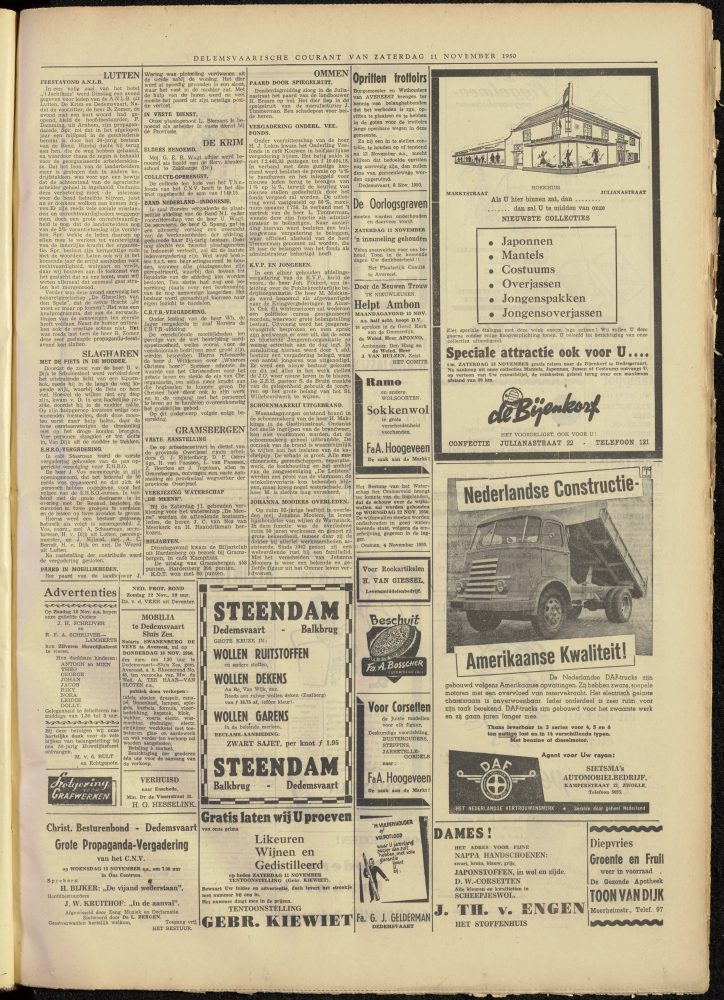 Bekijk detail van "Dedemsvaartsche Courant 11/11/1950 pagina 3 van 8<br xmlns:atlantis="urn:atlantis" />"