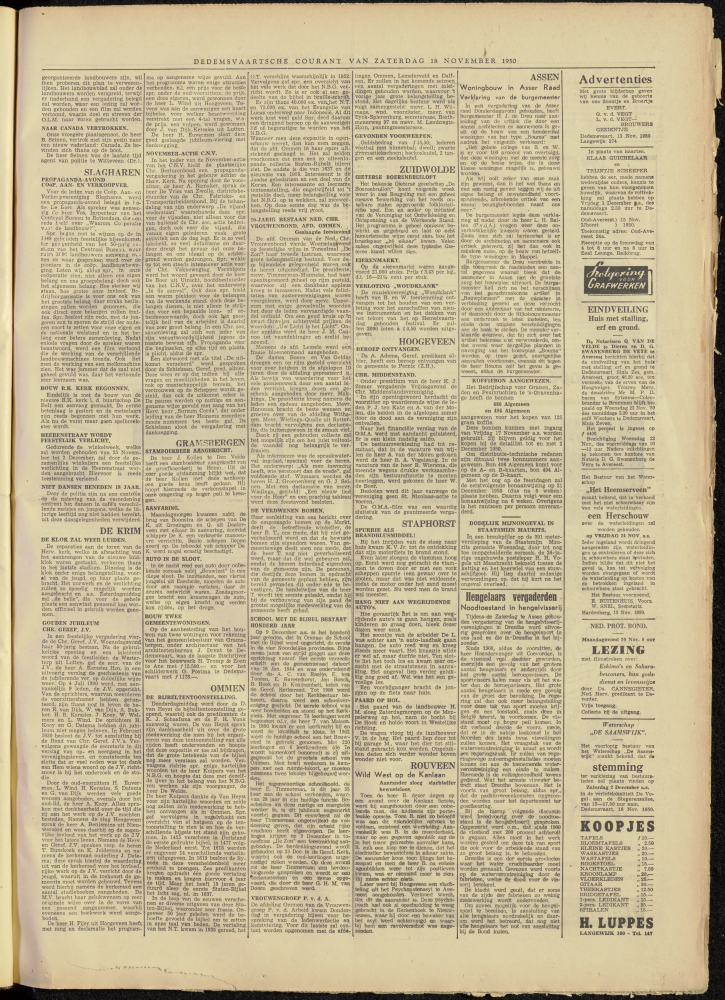 Bekijk detail van "Dedemsvaartsche Courant 18/11/1950 pagina 3 van 8<br xmlns:atlantis="urn:atlantis" />"