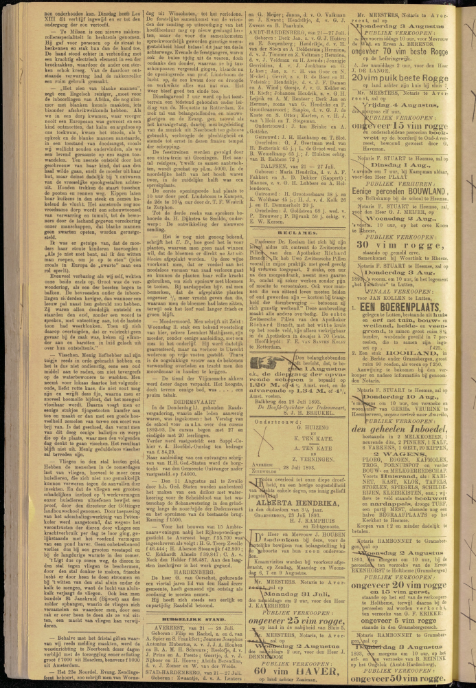 Bekijk detail van "Dedemsvaartsche Courant 29/7/1893 pagina 2 van 4<br xmlns:atlantis="urn:atlantis" />"