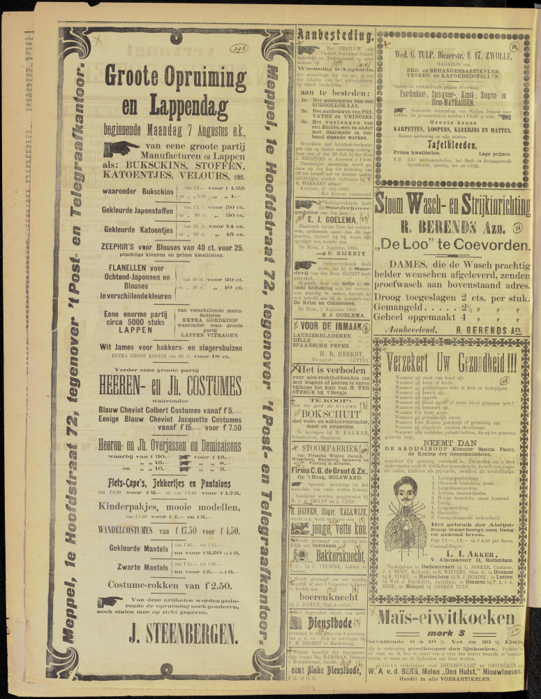 Bekijk detail van "Dedemsvaartsche Courant 5/8/1905 pagina 4 van 6<br xmlns:atlantis="urn:atlantis" />"