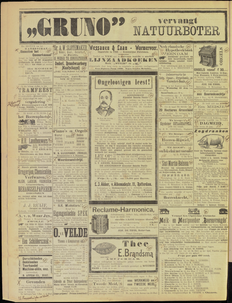 Bekijk detail van "Dedemsvaartsche Courant 19/8/1905 pagina 4 van 4<br xmlns:atlantis="urn:atlantis" />"