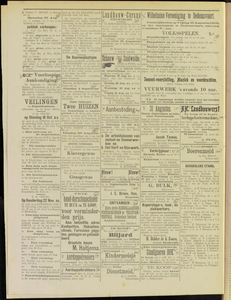 Bekijk detail van "Dedemsvaartsche Courant 22/8/1906 pagina 4 van 4<br xmlns:atlantis="urn:atlantis" />"