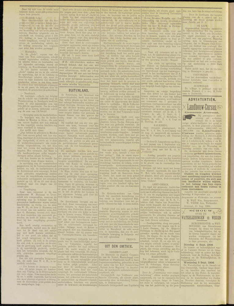 Bekijk detail van "Dedemsvaartsche Courant 29/8/1906 pagina 2 van 4<br xmlns:atlantis="urn:atlantis" />"