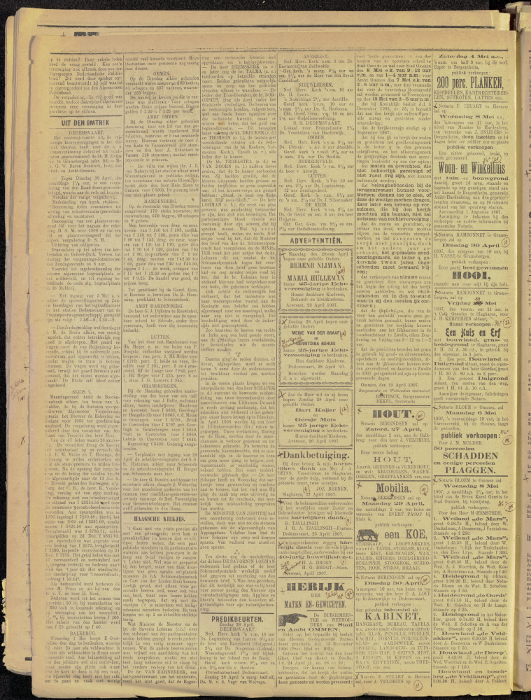 Bekijk detail van "Dedemsvaartsche Courant 27/4/1907 pagina 2 van 6<br xmlns:atlantis="urn:atlantis" />"