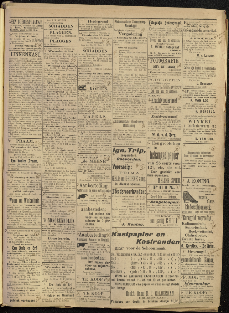 Bekijk detail van "Dedemsvaartsche Courant 4/5/1907 pagina 3 van 6<br xmlns:atlantis="urn:atlantis" />"