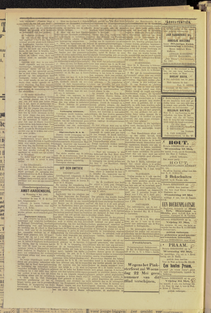 Bekijk detail van "Dedemsvaartsche Courant 15/5/1907 pagina 2 van 4<br xmlns:atlantis="urn:atlantis" />"