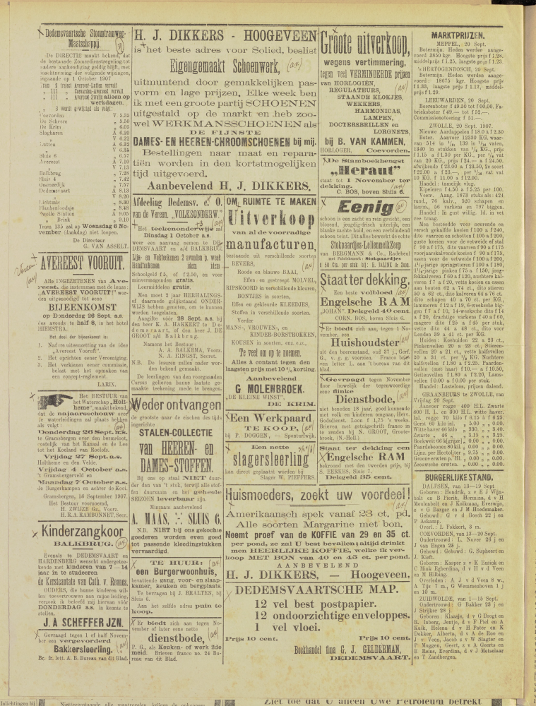 Bekijk detail van "Dedemsvaartsche Courant 25/9/1907 pagina 4 van 4<br xmlns:atlantis="urn:atlantis" />"