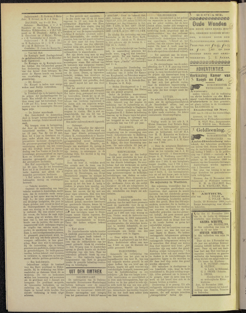 Bekijk detail van "Dedemsvaartsche Courant 18/11/1908 pagina 2 van 6<br xmlns:atlantis="urn:atlantis" />"