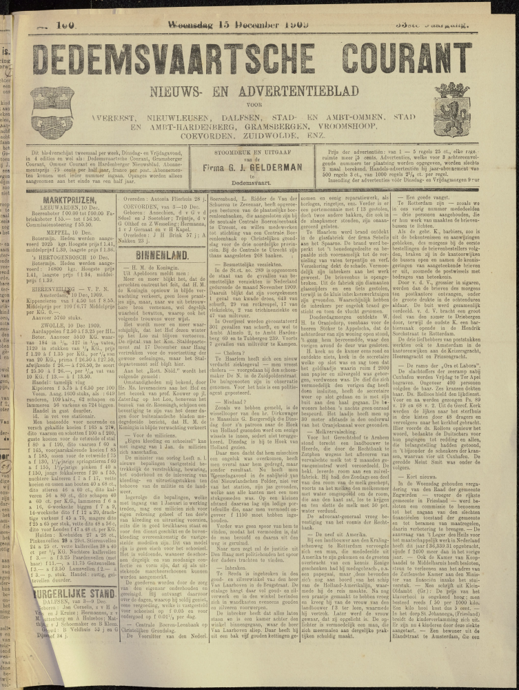 Bekijk detail van "Dedemsvaartsche Courant 15/12/1909 pagina 1 van 4<br xmlns:atlantis="urn:atlantis" />"