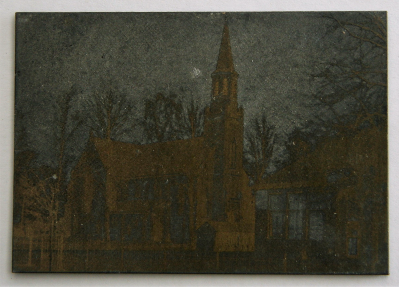 Bekijk detail van "Cliché kerk en school Boskamp"