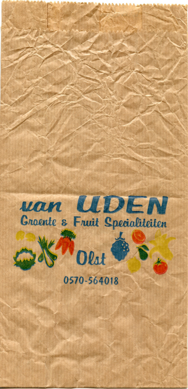 Bekijk detail van "Papieren zak: van Uden"