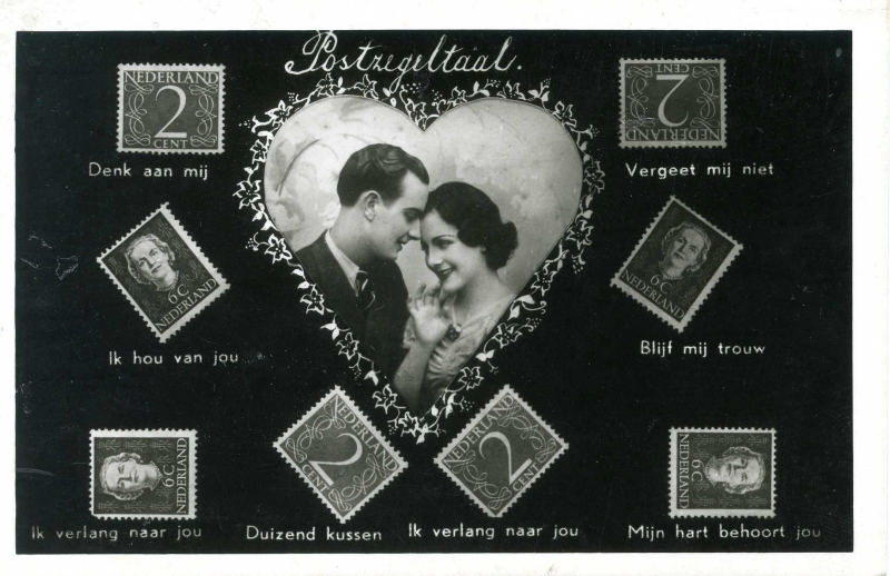Bekijk detail van "Ansichten met postzegeltaal, ca. 1950"