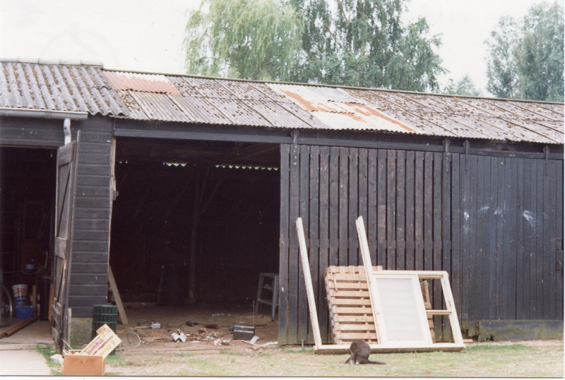 Bekijk detail van "Buitenkant kippenschuur aan de Veldweg 13 te Welsum, 1993"