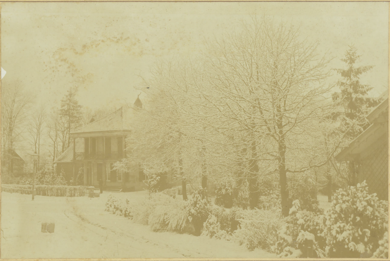 Bekijk detail van "Huize ter Spille in de sneeuw"
