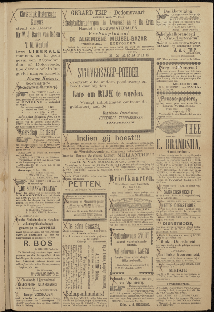 Bekijk detail van "Dedemsvaartsche Courant 4/6/1898 pagina 3 van 4<br xmlns:atlantis="urn:atlantis" />"