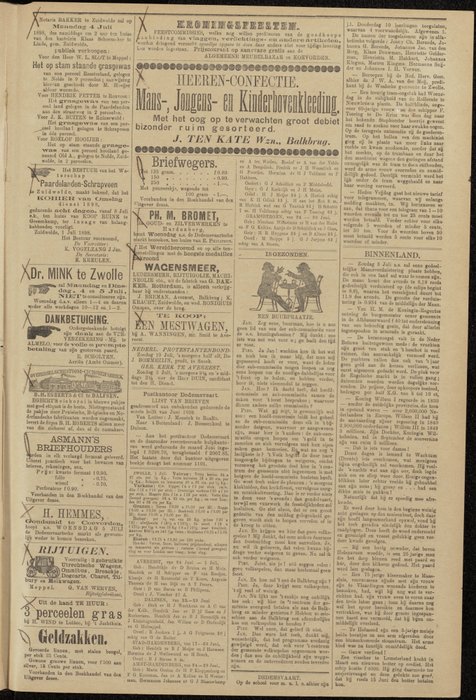 Bekijk detail van "Dedemsvaartsche Courant 2/7/1898 pagina 3 van 4<br xmlns:atlantis="urn:atlantis" />"