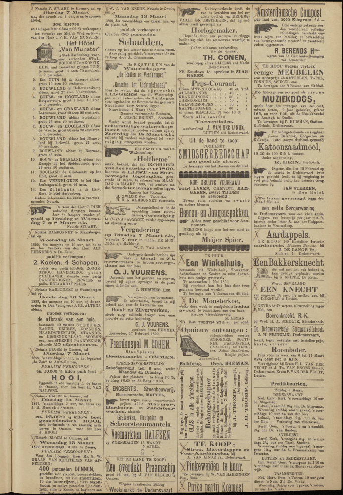 Bekijk detail van "Dedemsvaartsche Courant 4/3/1899 pagina 3 van 4<br xmlns:atlantis="urn:atlantis" />"