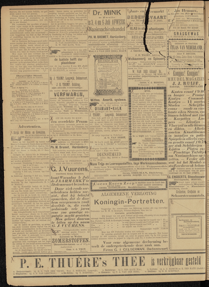 Bekijk detail van "Dedemsvaartsche Courant 1/7/1899 pagina 6 van 6<br xmlns:atlantis="urn:atlantis" />"
