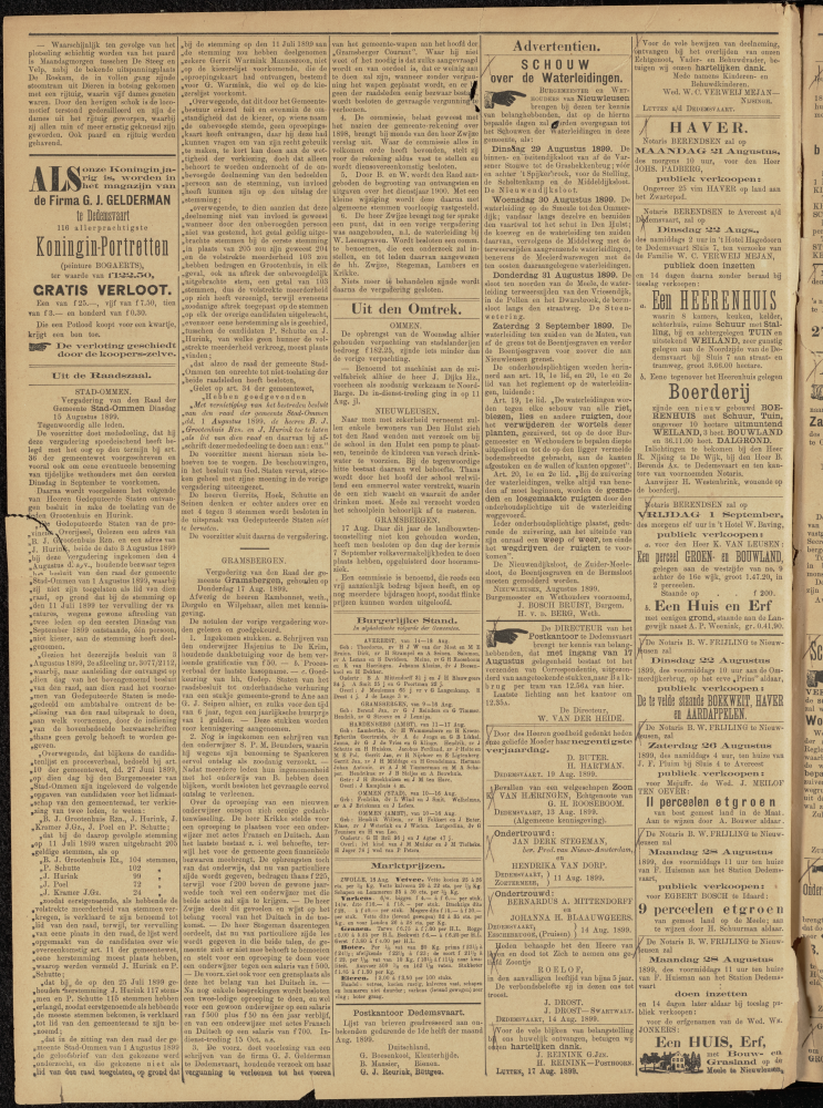 Bekijk detail van "Dedemsvaartsche Courant 19/8/1899 pagina 2 van 4<br xmlns:atlantis="urn:atlantis" />"