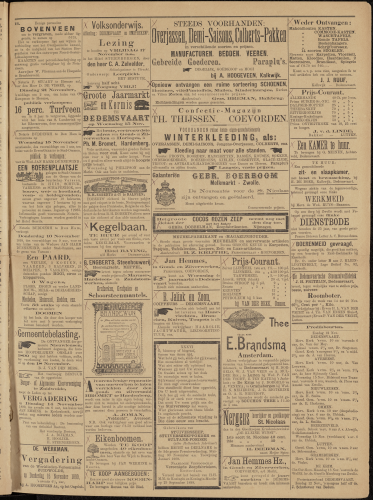 Bekijk detail van "Dedemsvaartsche Courant 11/11/1899 pagina 3 van 4<br xmlns:atlantis="urn:atlantis" />"