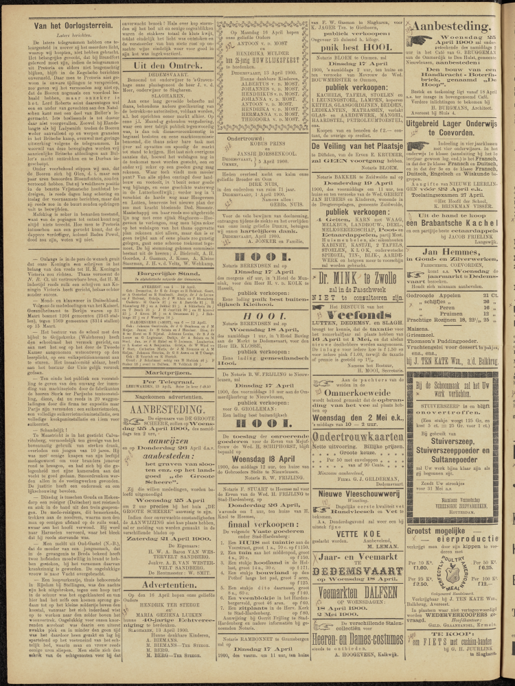 Bekijk detail van "Dedemsvaartsche Courant 14/4/1900 pagina 2 van 4<br xmlns:atlantis="urn:atlantis" />"